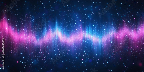 Obraz na płótnie Abstract Cosmic Aurora Background w salonie