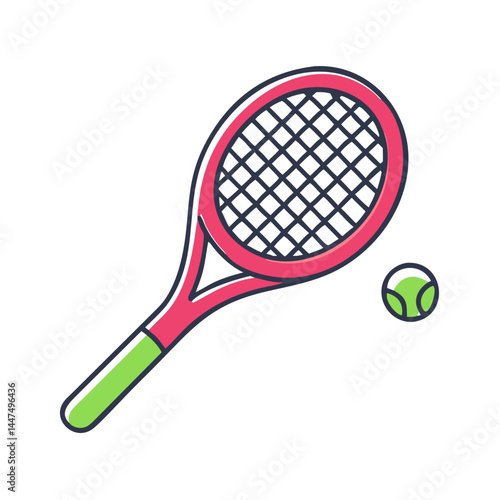 tennis racket icon, tennis racket vector illustration-simple illustration of tennis racket, perfect for tennis racket logos and icons