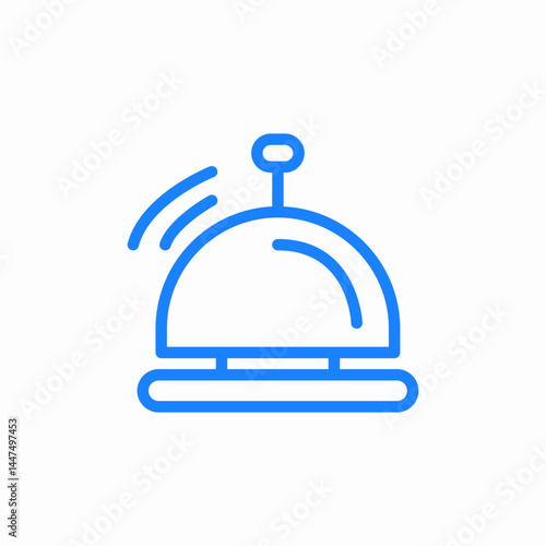 reception bell icon icon sign vector