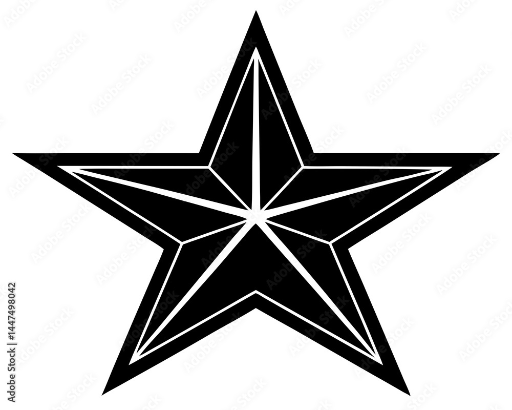 Obraz premium Star silhouette vector illustration
