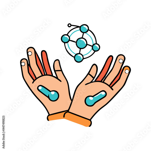 virtual hands icon, virtual hands vector illustration-simple illustration of virtual hands, perfect for virtual hands logos and icons