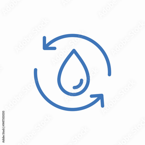 water cycle icon sign vector