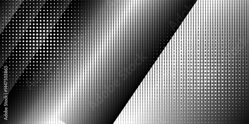 Gradient halftone. Gradient dotted, spray fine dots and halftone seamless dots background geometric vector pattern horizontal pattern template set. dots vector