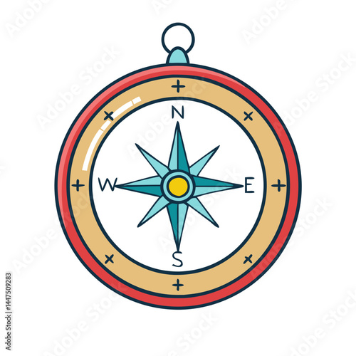 Classic Vintage Compass Navigation Tool for Exploration and Adventure