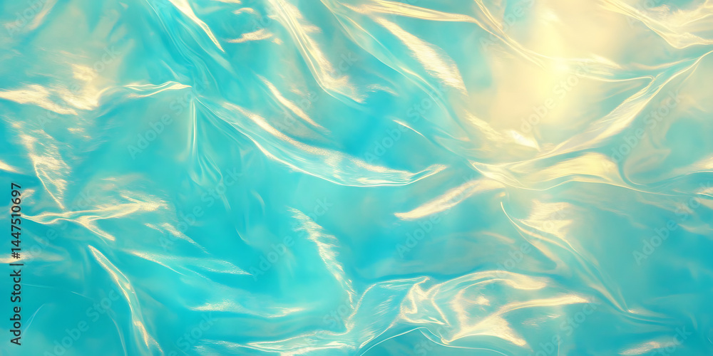 Obraz premium Flowing Teal Abstract Texture Background