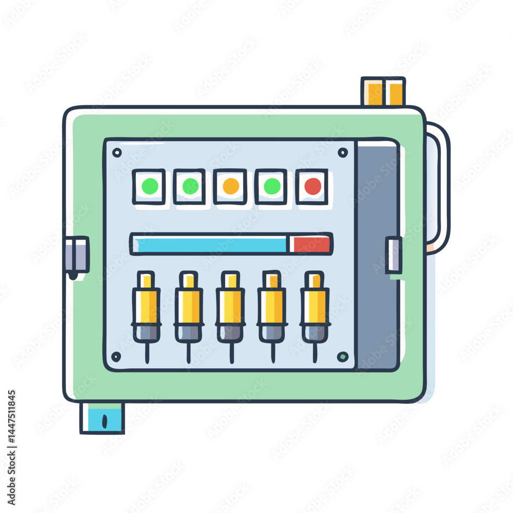 Industrial Control Panel System with Indicators and Switches Industrial Control Panel System with Indicators and Switches
