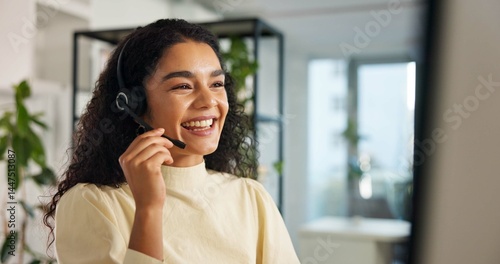 Talking, happy woman and customer service in call center with headset, communication and online consulting. Smile, friendly consultant and sales office for CRM contact support, advice or business Free Download Talking, happy woman and customer service in call center with headset, communication and online consulting. Smile, friendly consultant and sales office for CRM contact support, advice or business - GFXLoad