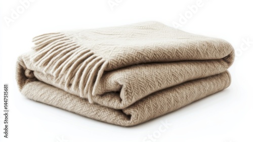 Cozy textured blanket folded neatly for added warmth and comfort in a modern living space environment during winter months