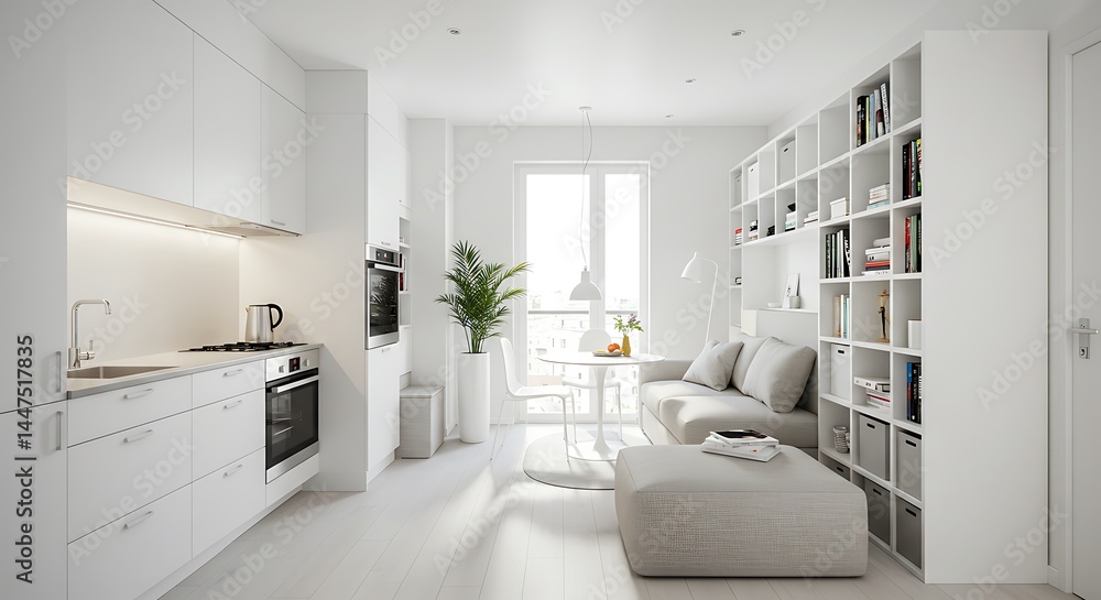 AllWhite Minimalist Apartment Design AllWhite Minimalist Apartment Design