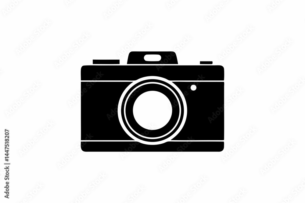 Camera icon silhouette vector illustration Camera icon silhouette vector illustration