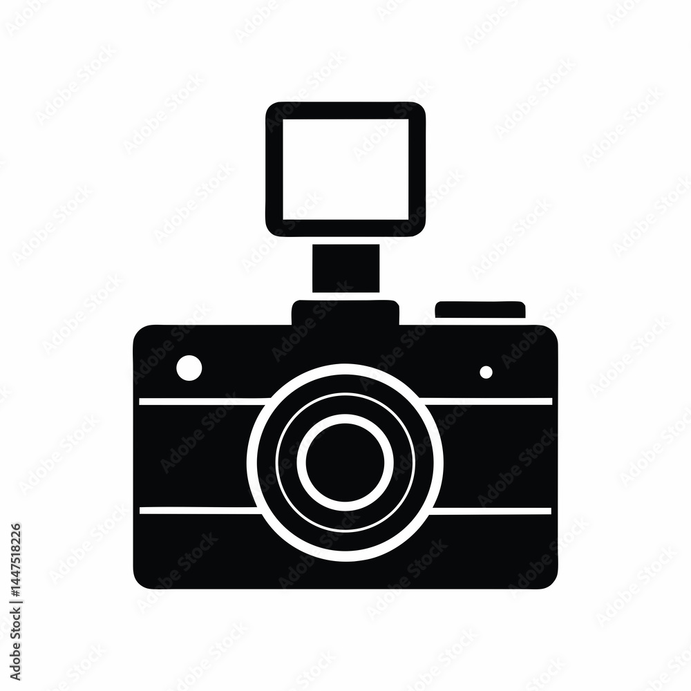 Camera icon silhouette vector illustration Camera icon silhouette vector illustration