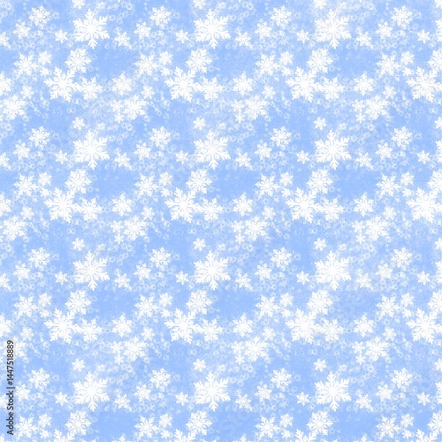 Winter Snowflake Background – Frosty Ice Texture, Holiday Seasonal Design