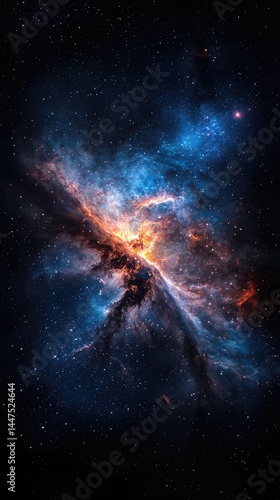 Colorful Nebula in Space