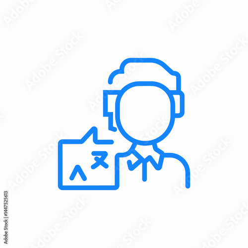language translation support icon sign vector