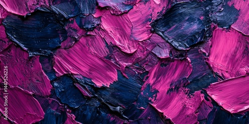 Obraz na płótnie Bold Abstract Painting with Pink and Blue w salonie