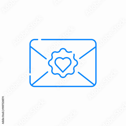 love letter message icon sign vector