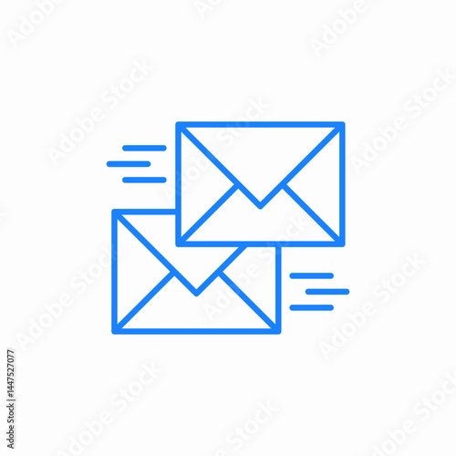 mail box icon sign vector