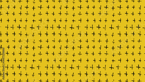 Seamless small  dash pattern on yellow background