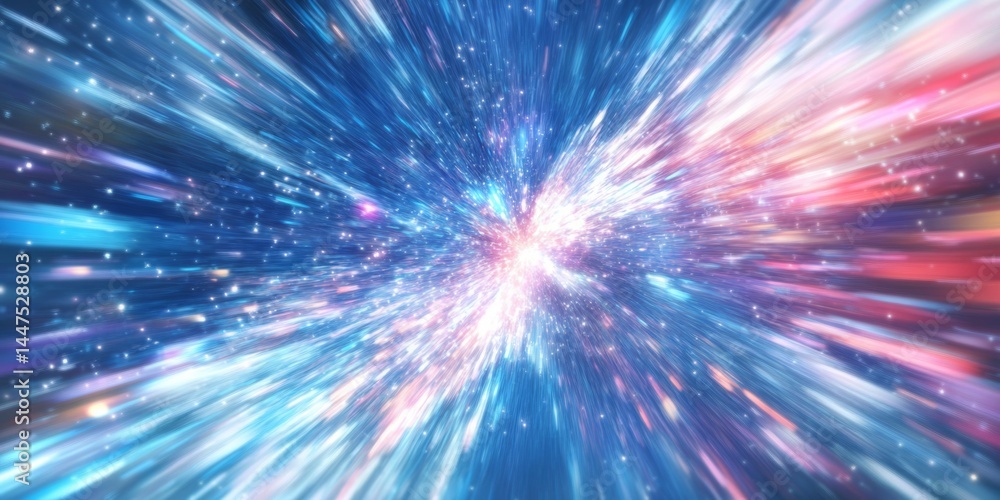 Abstract Cosmic Speed Lines Digital Art