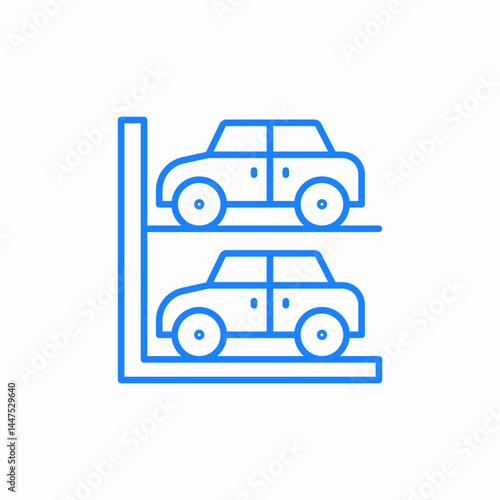 multi level parking icon sign vector
