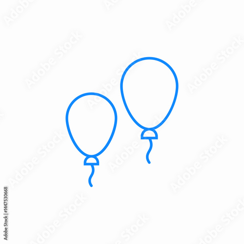 party balloons celebration icon sign vector