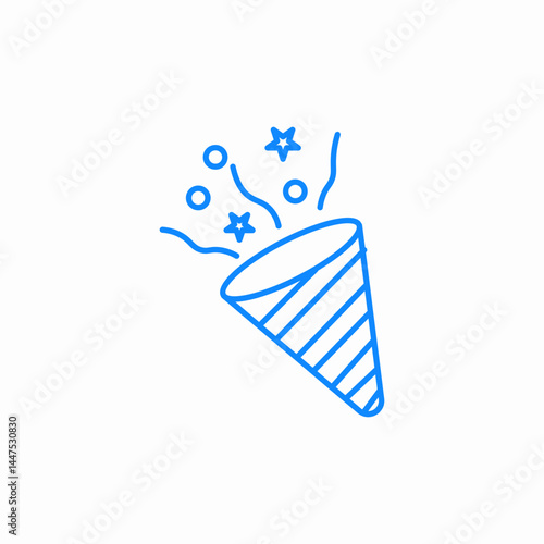party hat celebration party fun icon sign vector
