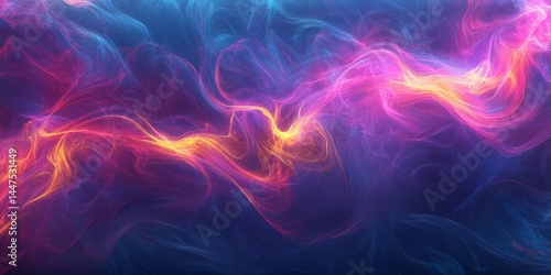 Obraz na płótnie Abstract Colorful Flowing Lines Graphic Design w salonie