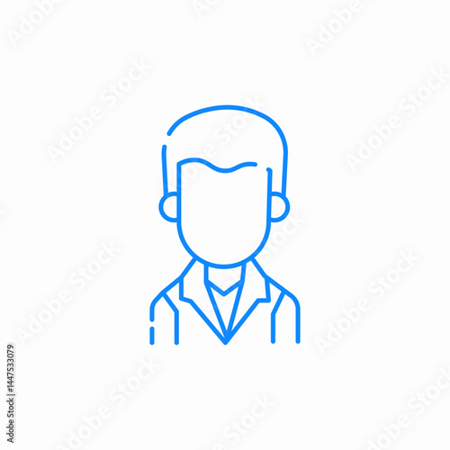 scientist with lab coat icon sign vector