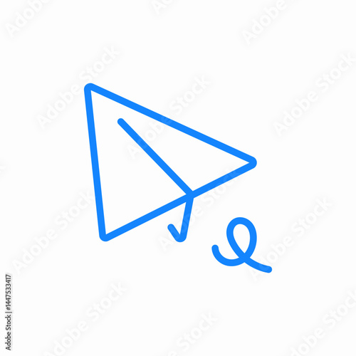 send message plane icon sign vector