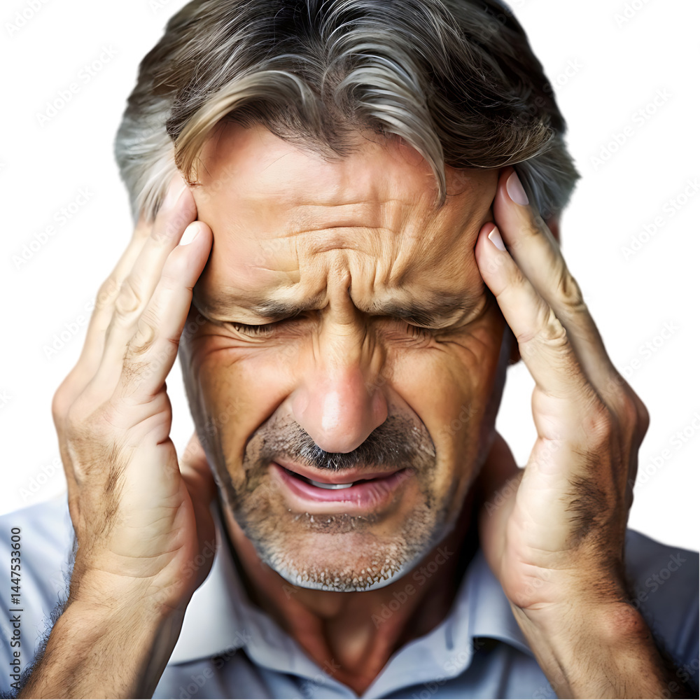 Fototapeta premium Severe Headache Relief: Symptoms, Causes & Treatments