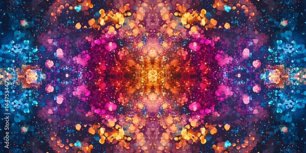 Abstract Colorful Sparkle Pattern Design