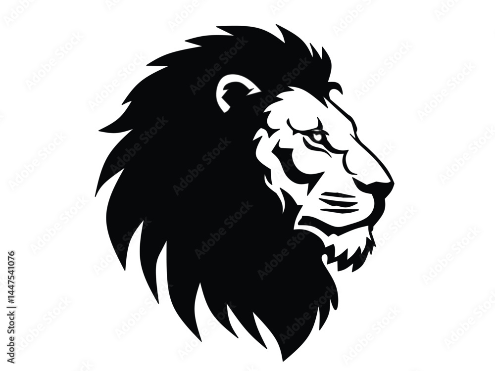 lion head vector isolated with white background lion head vector isolated with white background