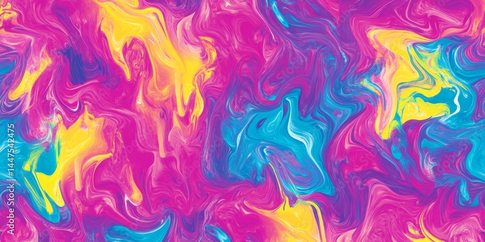 Abstract Colorful Fluid Art