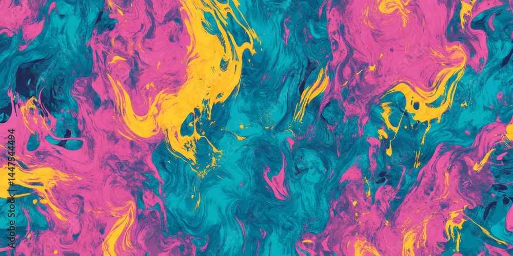 Vibrant Abstract Marbling Art