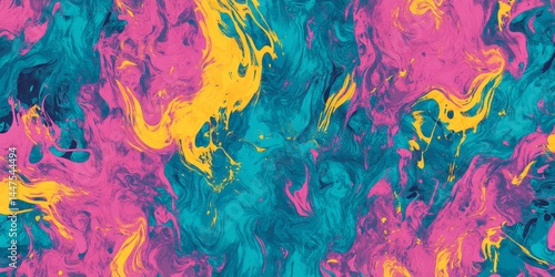 Obraz na płótnie Vibrant Abstract Marbling Art w salonie