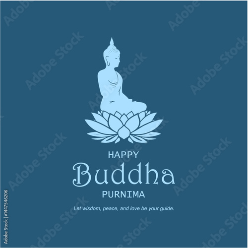Happy Buddha Purnima Social Media Post Design for Peace and Positivity