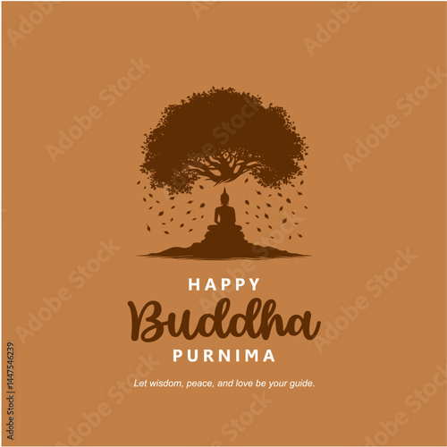 Happy Buddha Purnima Social Media Post Design for Peace and Positivity