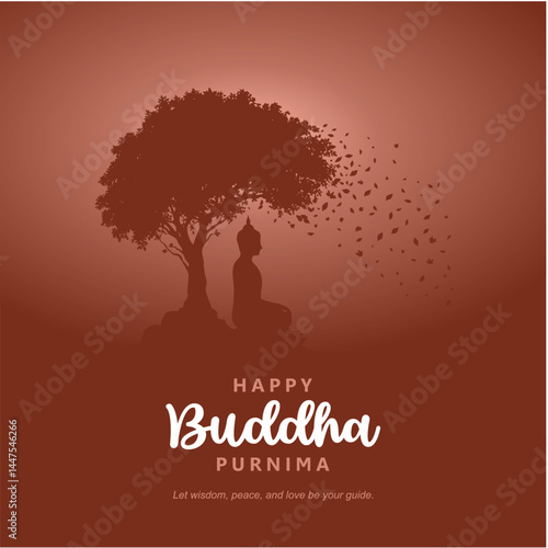 Happy Buddha Purnima Social Media Post Design for Peace and Positivity