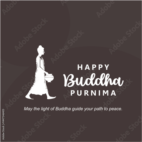 Happy Buddha Purnima Social Media Post Design for Peace and Positivity