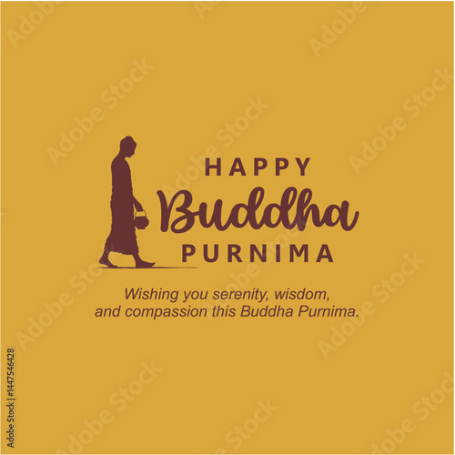 Happy Buddha Purnima Social Media Post Design for Peace and Positivity