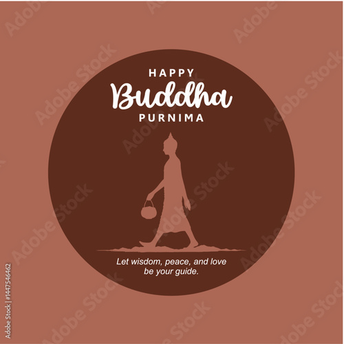Happy Buddha Purnima Social Media Post Design for Peace and Positivity