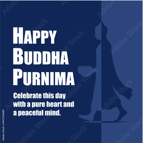 Happy Buddha Purnima Social Media Post Design for Peace and Positivity