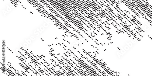 Gradient halftone. Gradient dotted, spray fine dots and halftone seamless dots background geometric vector pattern horizontal pattern template set. dots vector