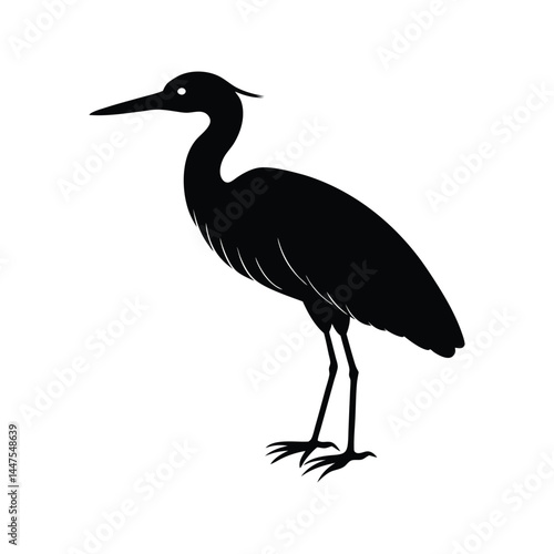 cattle egret bird silhouette art illustration