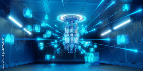 Quantum Encryption System in Futuristic Data Center