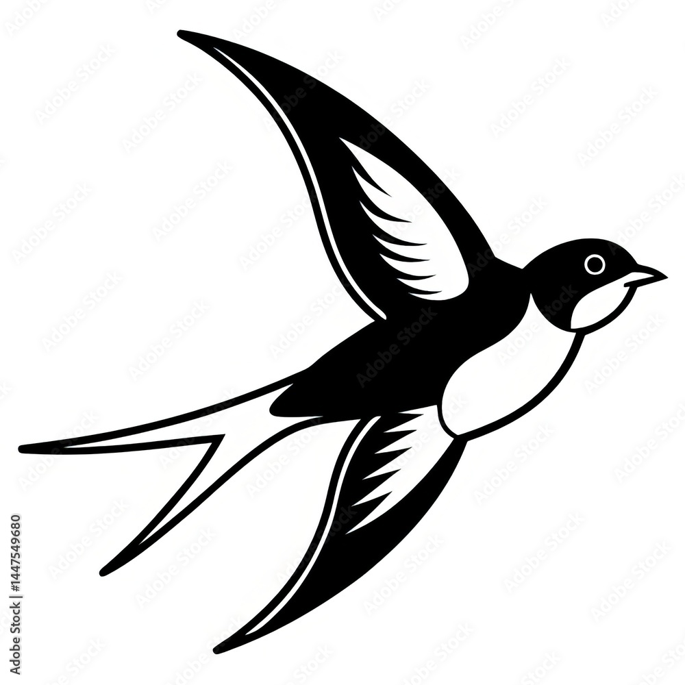 Obraz premium Graceful Flyer: The Barn Swallow