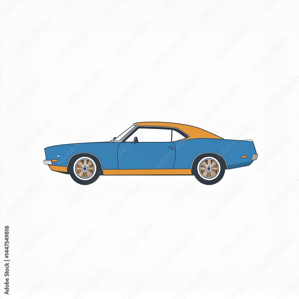 muscle car logo illustration in a simple and clean flat art style on isolated white muscle car logo illustration in a simple and clean flat art style on isolated white