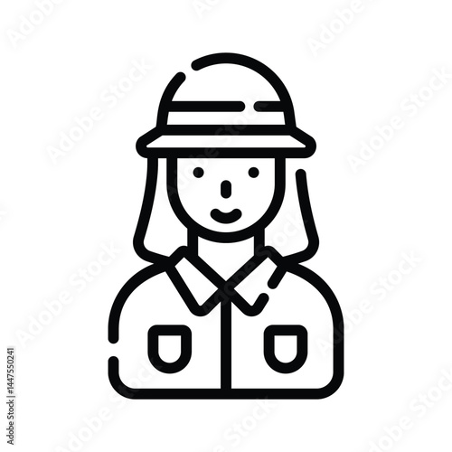 Archaeologist icon creatively designed in outline style