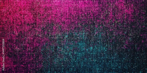 Obraz na płótnie Stunning Digital Pixel Art Gradient Background w salonie