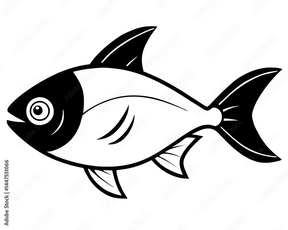 Fototapeta premium Simple Swimming: The Fish